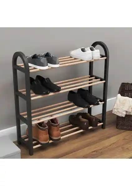 Sinbo 4 Katlı Ahşap Ayakkabılık Modern Tasarım ve Kullanışlılık Özellikleri