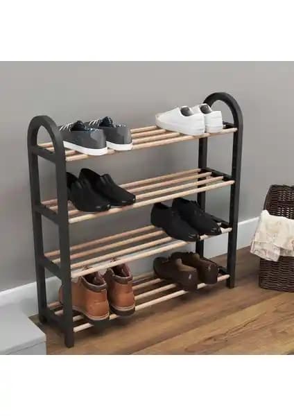 Sinbo 4 Katlı Ahşap Ayakkabılık Modern Tasarım ve Kullanışlılık Özellikleri