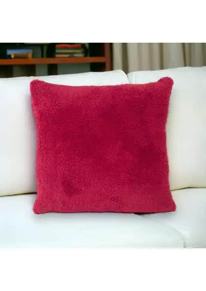 Sk Home Çift Taraflı Peluş Kırlent Kılıfı 43x43 cm Ev Dekorasyonu İçin Modern Tasarım