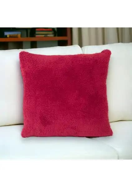 Sk Home Çift Taraflı Peluş Kırlent Kılıfı 43x43 cm Ev Dekorasyonu İçin Modern Tasarım
