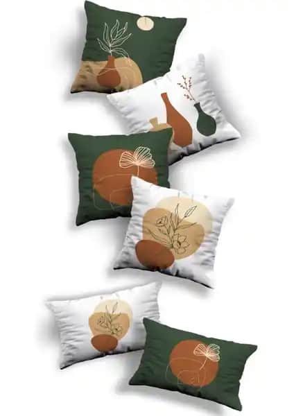 Sk Home Özel Tasarım Premium Dekoratif Kırlent Kılıfı Seti 6'lı ve 4'lü Ev Aksesuarları