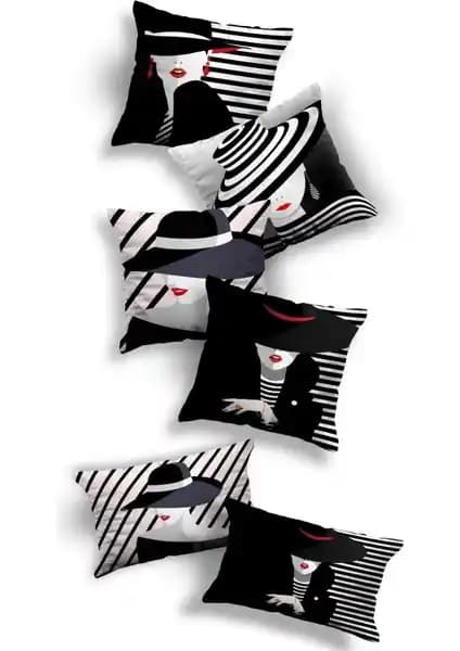 Sk Home Özel Tasarım Premium Dekoratif Kırlent Kılıfı Seti Modern Ev Dekorasyonu İçin