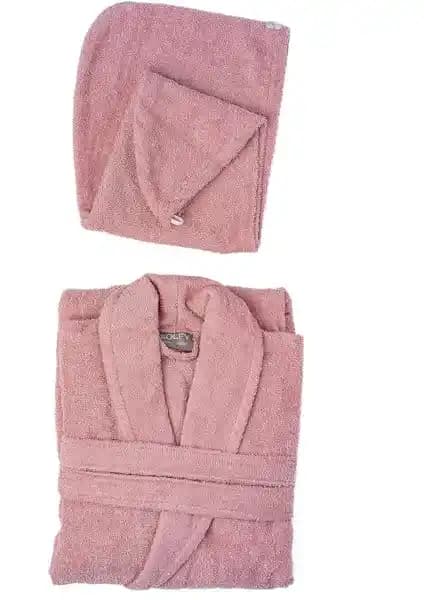 Soley Mayda Serisi %100 Pamuklu Bornoz ve Saç Bonesi Seti Yüksek Kalite Konfor