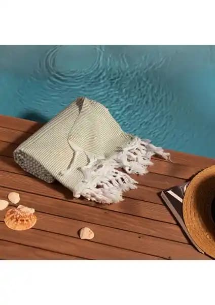 Soley Stripe %100 Doğal Pamuklu Peştemal: Yüksek Emici ve Şık Tasarım