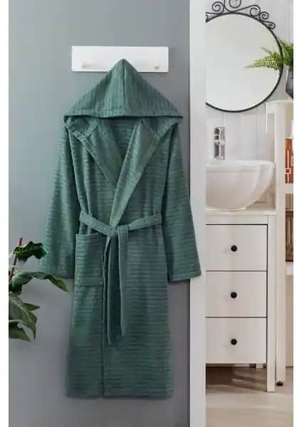 Sternen Glanz Doğa Kapşonlu Unisex Pamuklu Bornoz Şıklık ve Konfor Sunar