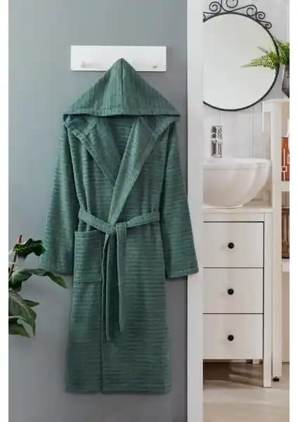 Sternen Glanz Doğa Kapşonlu Unisex Pamuklu Bornoz Şıklık ve Konfor Sunar