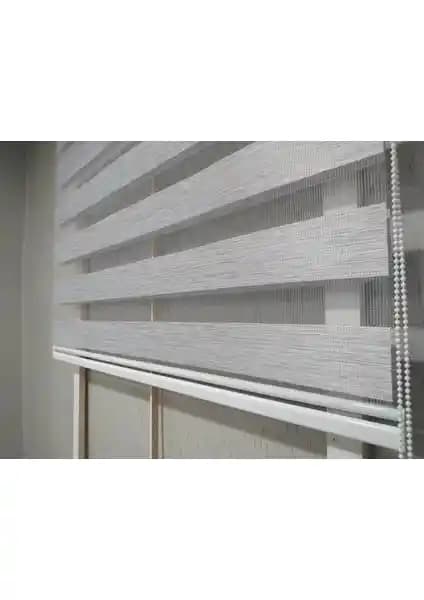 Story Perde Soft Bamboo Gri Zebra Perde: Modern ve Şık Tasarım ile Dayanıklı İç Mekan Perdesi