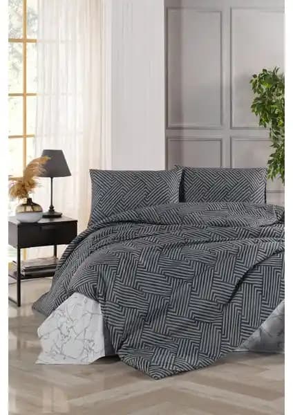 Tabu Home Utopia Çizgili Çift Kişilik Nevresim Takımı Modern ve Şık Tasarımıyla Yatak Odalarına Zarafet Katıyor