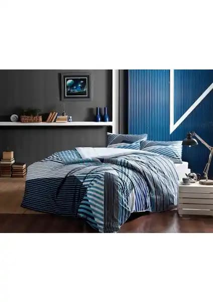 Taç Atlantis Mavi Çift Kişilik Nevresim Takımı: Şıklık ve Konfor Bir Arada