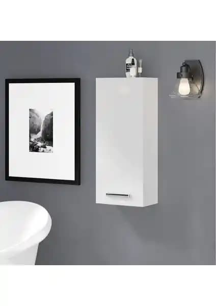 Taç Dekorasyon Beyaz Kapaklı Banyo Dolabı Fonksiyonel ve Estetik Tasarım