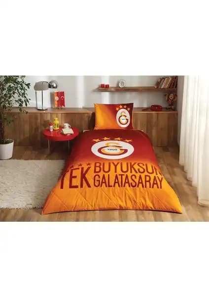 Taç Galatasaray 4 Yılzlı Tek Kişilik Yatak Örtüsü - Dayanıklı ve Estetik Tasarım