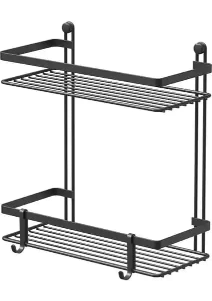 Tekno-tel 2 Katlı Kancalı Banyo Rafı Modern Tasarımı ve Dayanıklılığıyla Öne Çıkıyor