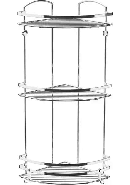 Tekno-tel 3 Katlı Banyo Köşe Rafı: Modern ve Dayanıklı Tasarımıyla Kullanışlı Bir Aksesuar