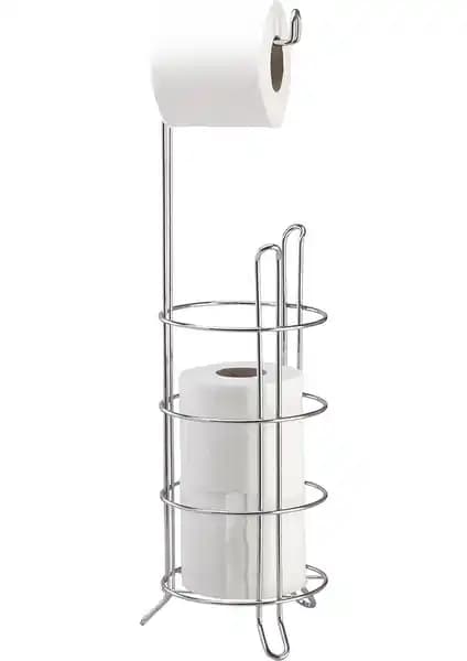 Tekno-tel MG093 ayaklı krom kaplamalı modern ve dayanıklı tuvalet kağıtlığı ürünü