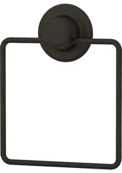 Tekno-tel Vakumlu Kare Havluluk Siyah Modern Banyo Aksesuarı 16x4 cm dayanıklı ve kolay montajlı