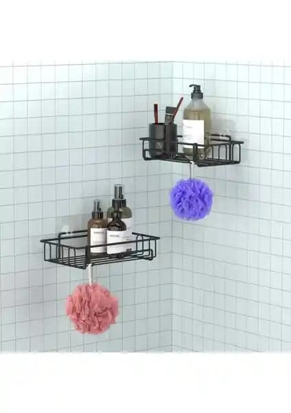 Teknotel Yapışkanlı Banyo Rafı Şık ve Dayanıklı Duvara Yapıştırma Çözümü