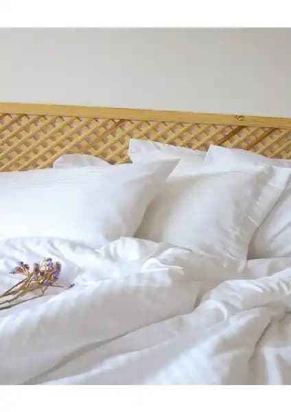 Tekstil Home Lüx Otel Serisi Tek Kişilik Lastikli Çarşaflı Pamuk Saten Nevresim Takımı