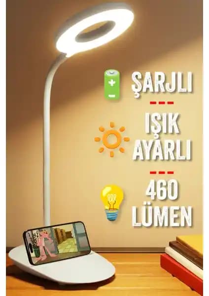 Telvesse Şarjlı Masa Lambası Modern Tasarım ve Çok Yönlü Kullanım Özellikleriyle