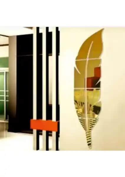 Tera Reklam Gold Tüy Desen Pleksi Ayna 30x120cm Modern ve Dayanıklı Duvar Dekoru
