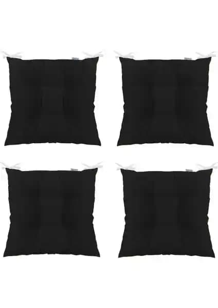 Tezkotekstil 4'lü Pofidik Kare Sandalye Minderi Seti Modern ve Dayanıklı Tasarım