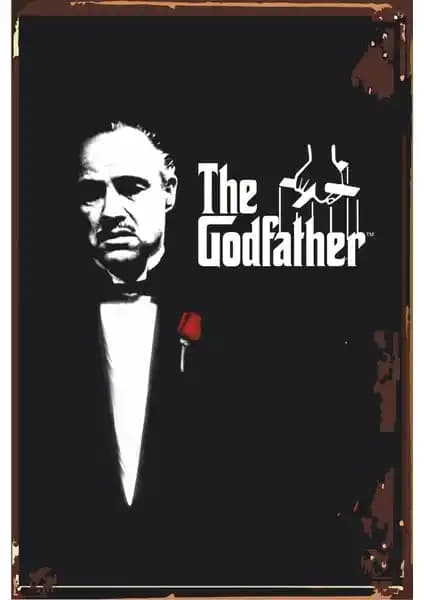 The Godfather Baba Ahşap Poster Retro Vintage Film Dekorasyonu 20x30 cm