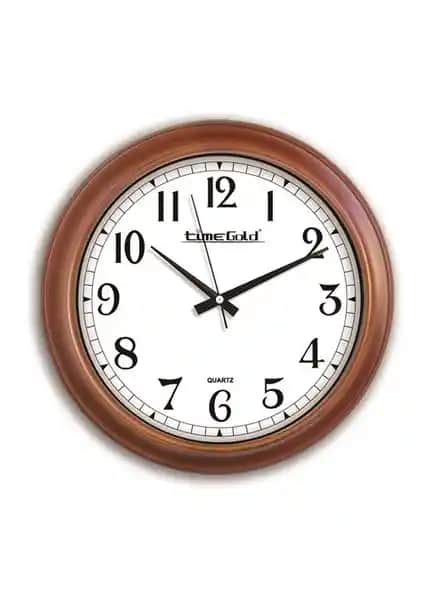 Time Gold Ahşap Görünümlü Duvar Saati Modern ve Şık Tasarımıyla Dekorasyonları Tamamlar