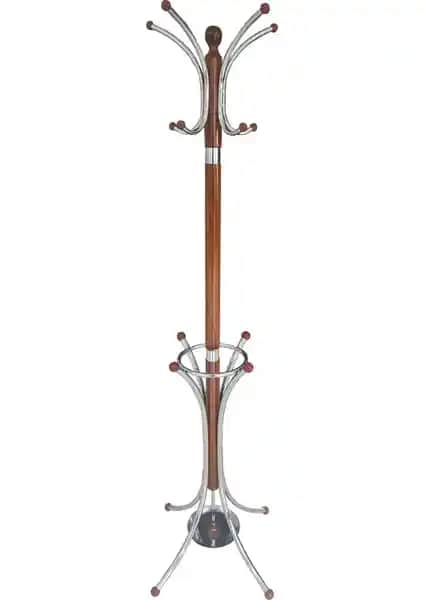 Tolunay Ayaklı Askılık Bambu Model Portmanto Ceviz Tonlarıyla Modern ve Dayanıklı Tasarım