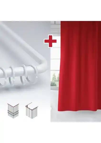 Tropik Home Kırmızı Banyo Perdesi: Estetik ve Fonksiyonellik Sunan Pratik Çözüm