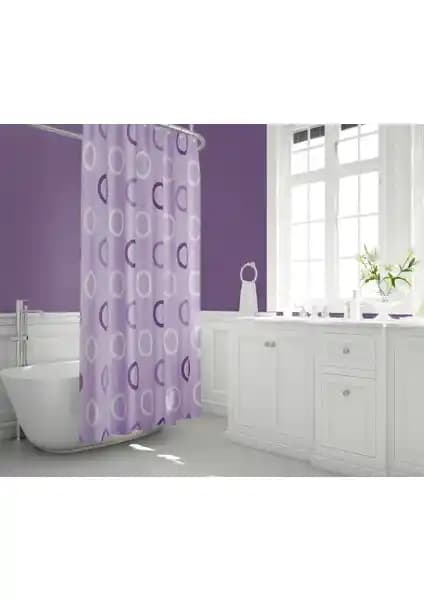 Tropik Home Lila Banyo Perdesi: Estetik ve Dayanıklı Modern Banyo Dekorasyonu Ürünü