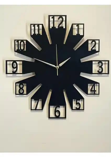 Ümra Lazer Ahşap Dekoratif Duvar Saati: Modern ve Şık İç Mekan Dekorasyon Ürünü