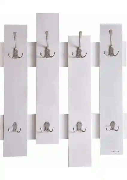 Umutpark Ahşap Dekoratif 8'li Duvar Askılığı Modern ve Şık Tasarım Özellikleri