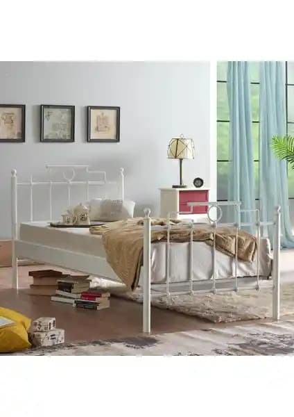 Unimet Hatkus Tek Kişilik Ferforje Metal Karyola - Modern ve Dayanıklı Yatak Odası Tasarımı