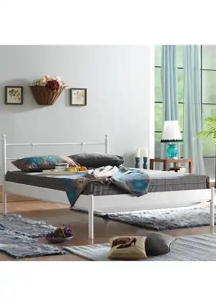 Unimet Lalas-S Ferforje Metal Çift Kişilik Yatak Karyolası 150x200 cm Şıklık ve Dayanıklılık