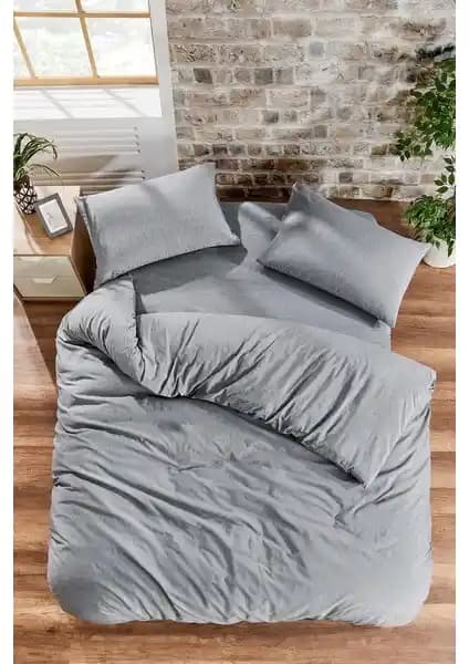 Valezium Antrasit Tek Kişilik Nevresim Takımı Modern ve Şık Tasarım ile Konfor Sunar