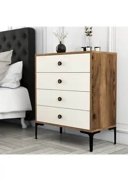 Variant Lizbon 4 Çekmece Şifonyer Modern ve İşlevsel Tasarımıyla Dekorasyonunuza Şıklık Katar