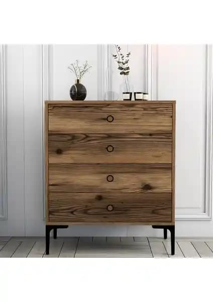 Variant Lizbon 4 Çekmeceli Şifonyer Modern ve Dayanıklı Tasarım Özellikleri