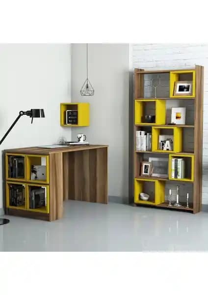 Variant Mobilya Box Çalışma Masası ve Kitaplık Takımı: Modern ve Dayanıklı Tasarım Özellikleri