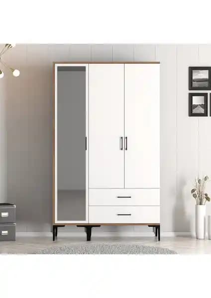 Variant Mobilya Kumsal 3 Kapılı Gardrop Beyaz Modern Tasarım ve Fonksiyonellik