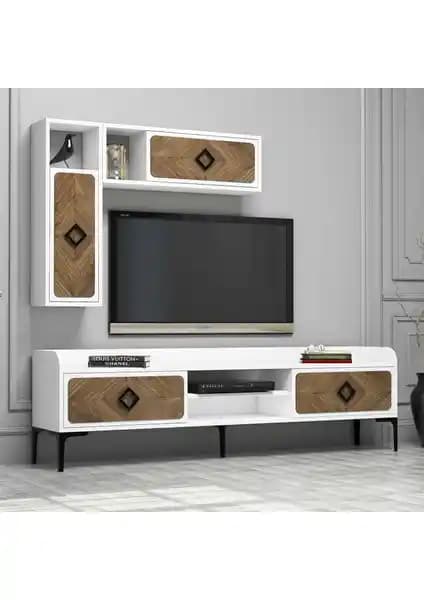 Variant Samba TV Ünitesi Beyaz Modern Tasarım Dayanıklı Mobilya Uzun Ömürlü Kullanım