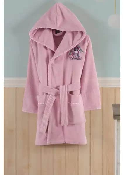 Varol Bambu Nakışlı Çocuk Bornozu Unicorn Tasarımı Yüksek Kalite ve Doğal Malzemelerle