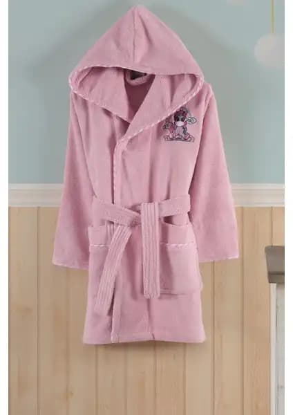 Varol Bambu Nakışlı Çocuk Bornozu Unicorn Tasarımı Yüksek Kalite ve Doğal Malzemelerle