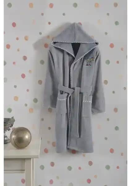 Varol Bambu Nakışlı Garson Boy Bornoz - Dino, Çocuklar ve Gençler İçin Konforlu ve Estetik Tasarım