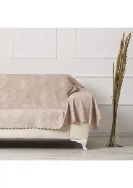 Velerde Home Vessel Krem Battal Boy Çekyat ve Koltuk Örtüsü Modern ve Fonksiyonel Koruma Çözümü