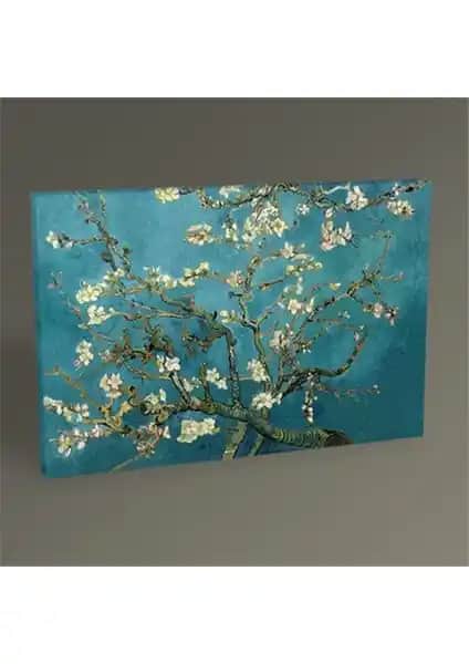 Vincent Van Gogh Badem Dalları Tablo 30x20 cm Modern Duvar Dekorasyonu İçin Uygun