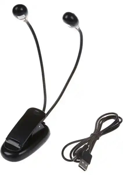 Violight Çift Başlı LEDli Mandallı Kitap Okuma Lambası Pratik ve Taşınabilir Aydınlatma Çözümü