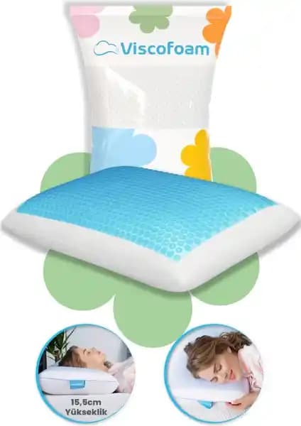 Viscofoam Bonni Ortopedik Yastık Serin ve Ergonomik Uyku Konforu Sağlar