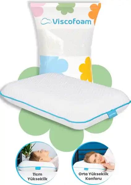 Viscofoam Lüks Boyun Destekli Ortopedik Yastık ile Konforlu ve Sağlıklı Uyku Deneyimi