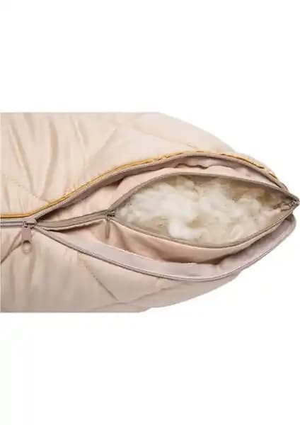 Viscoleff 50x70 cm Yün Yastık Doğal Malzemeler ve Ayarlanabilir Yükseklik Özelliğiyle