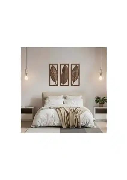 Yaprak Desenli Ahşap Duvar Dekoru Ev Dekorasyonunda Doğal ve Şık Bir Seçenek