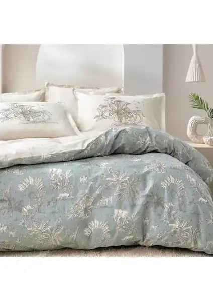 Yataş Bedding Aster Tek Kişilik Ranforce Nevresim Takımı Adaçayı Tasarımı ve Özellikleri